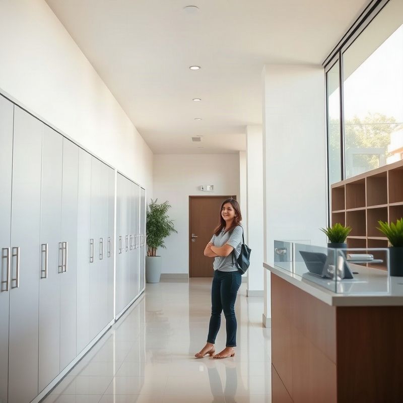 Apartment rental visit, with attention to the cabinets and layout